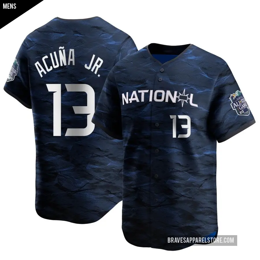 Men's Atlanta Braves ＃13 Ronald Acuna Jr. Limited Royal National League Game 2023 All-Star Jersey