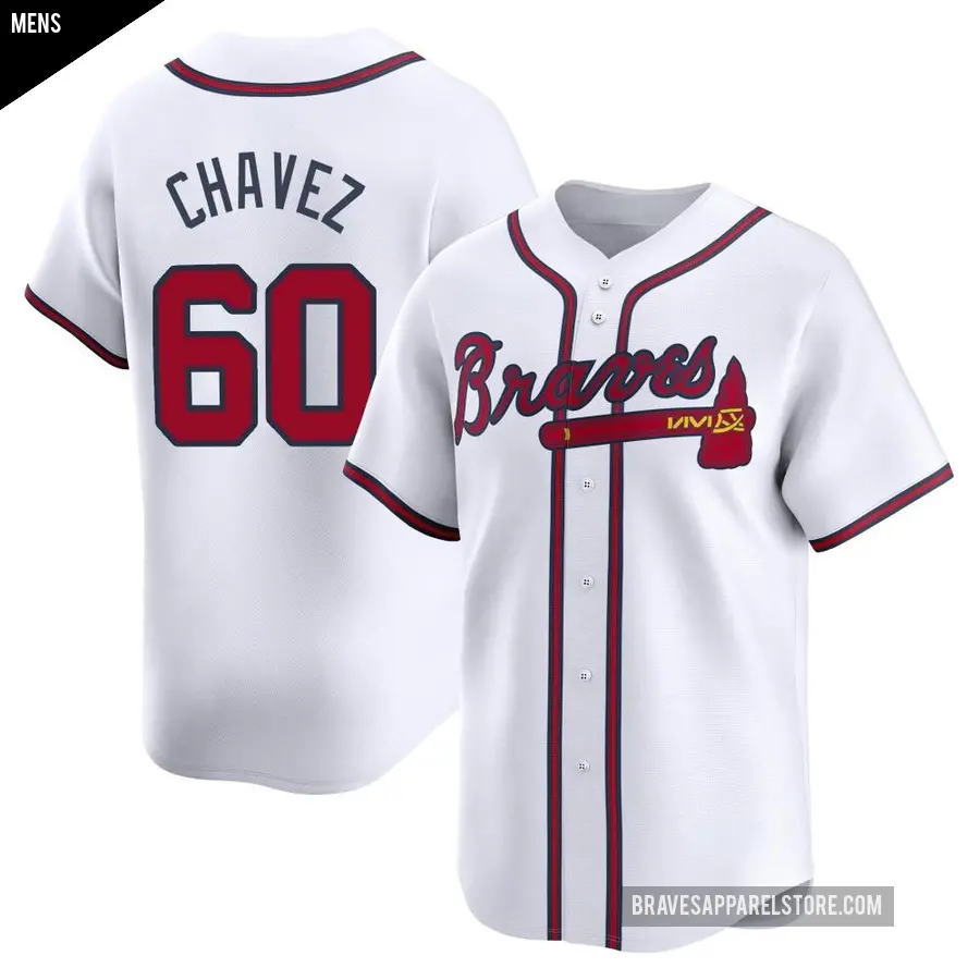 Men's Atlanta Braves ＃60 Jesse Chavez Limited White Home Jersey
